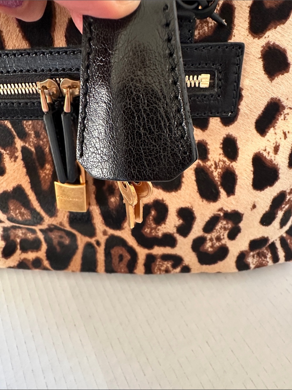 Authentic Dolce & Gabbana Large Miss Brigitte Calf Hair Bag Leopard Print - Picture 14 of 14